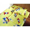 бебешки спален комплект чаршафи за кошара "Смърфчета" 